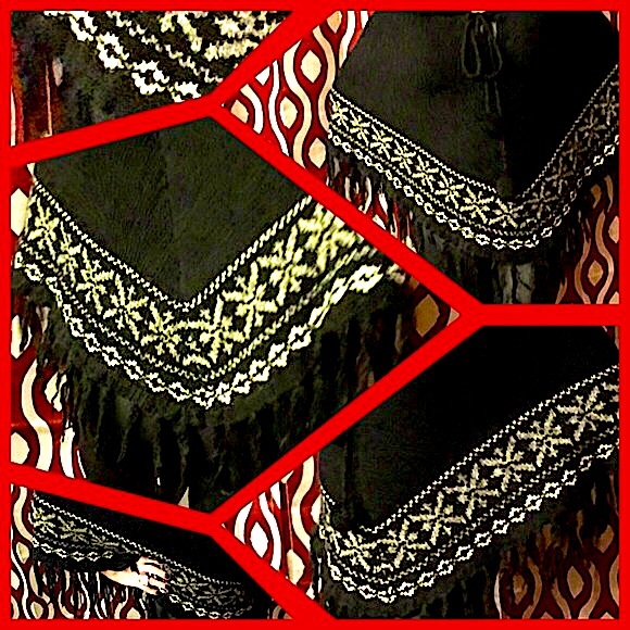 ✤❥❥⭕️👽⭕️5-4-$25 PONCHO❣SUPER CUTE KNIT - Picture 3 of 16